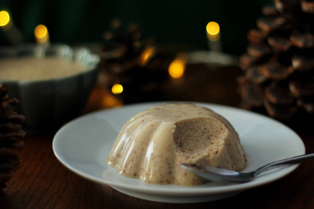 Flan de turrón ' postre navideño