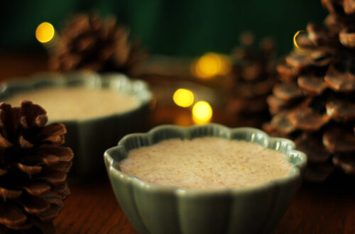 flan de turrón - postre de Navidad