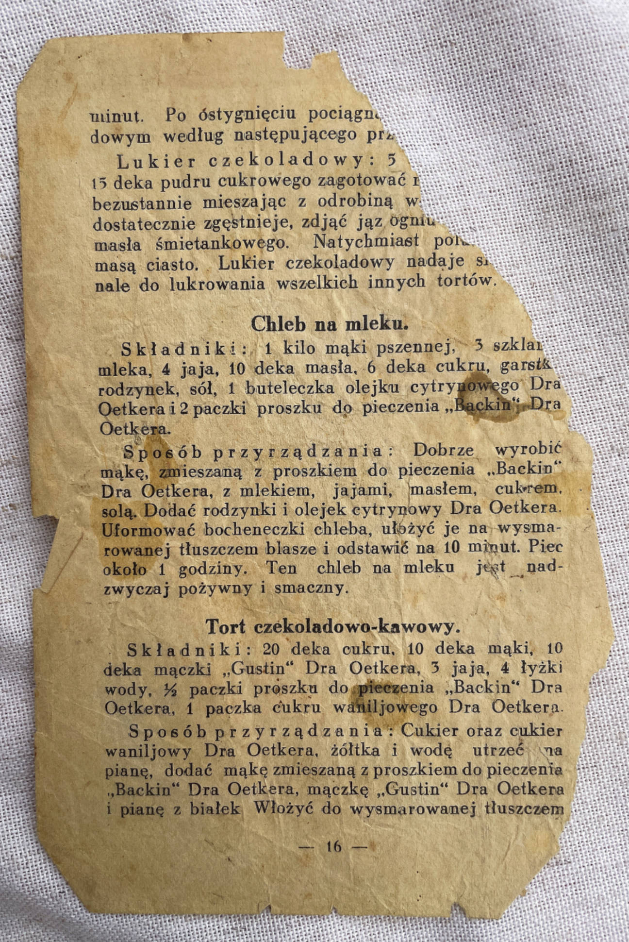 Przepisy Dra Oetkera