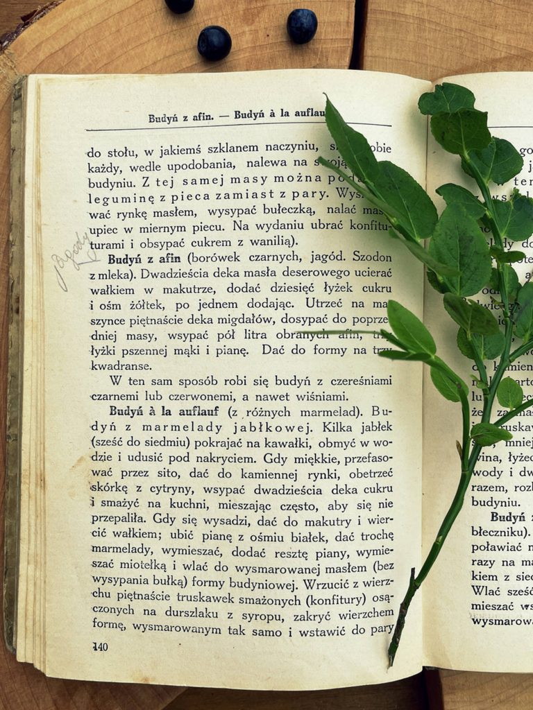 Przepis z 1927 r. na jagodowy pudding